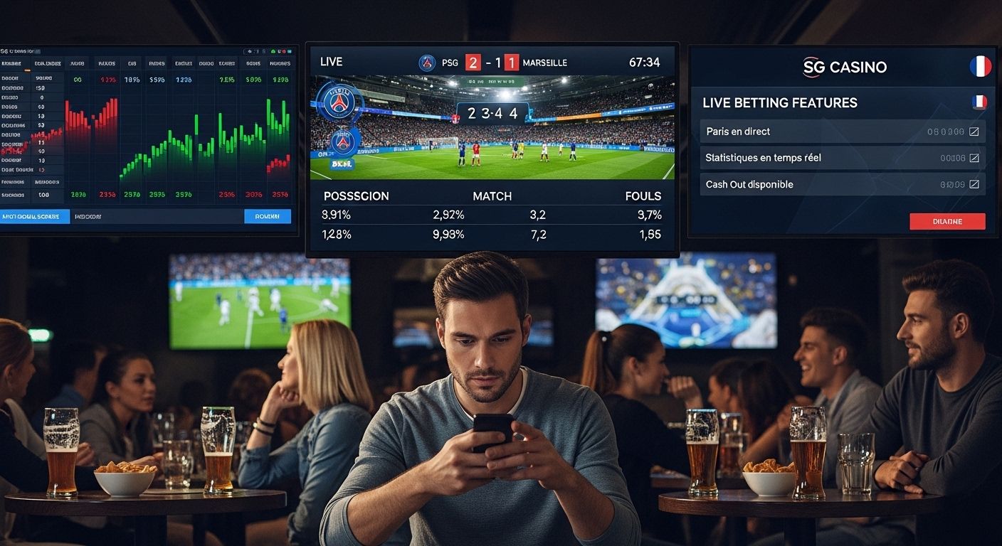 Fonctionnalités de paris en direct real-time betting